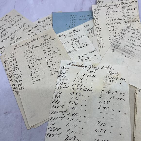 c1913 Hyde Park Fire Dept Hose 49 Original Lot of Handwritten Records TB8 - Picture 4 of 4